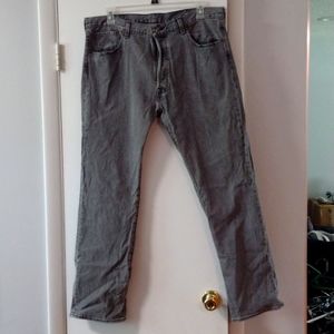 Levi's 501 Men's Button Fly Gray Jeans, Size 38X32